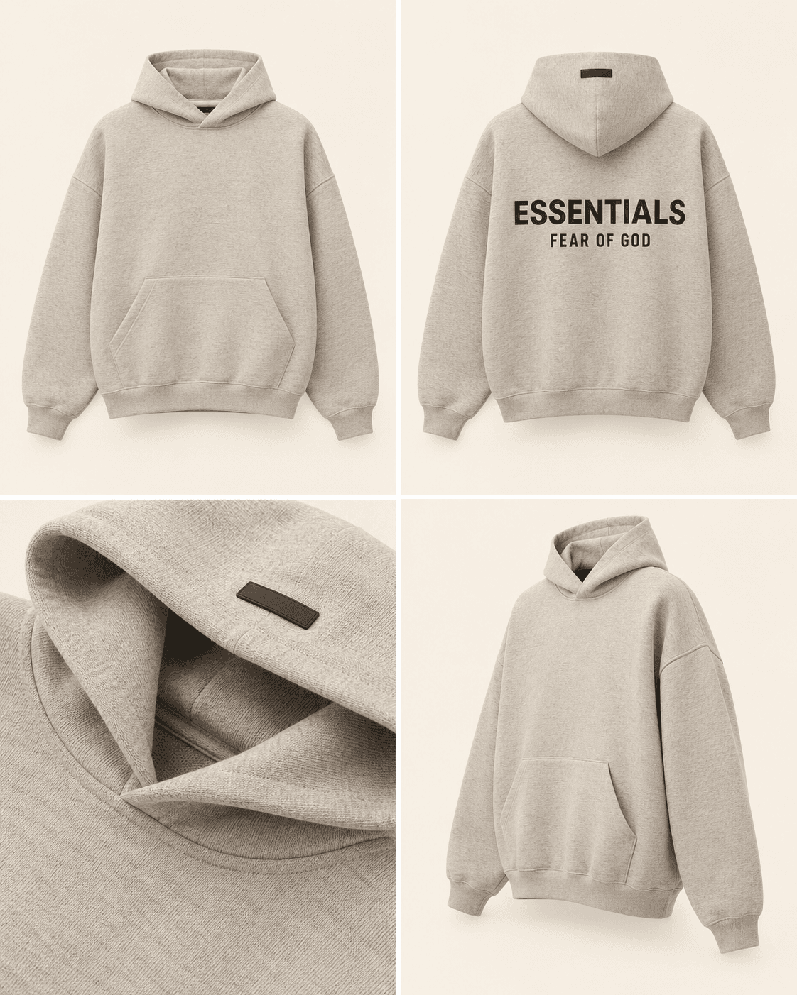 Fear of God Essentials Relaxed Hoodie SS22 Light Oatmeal